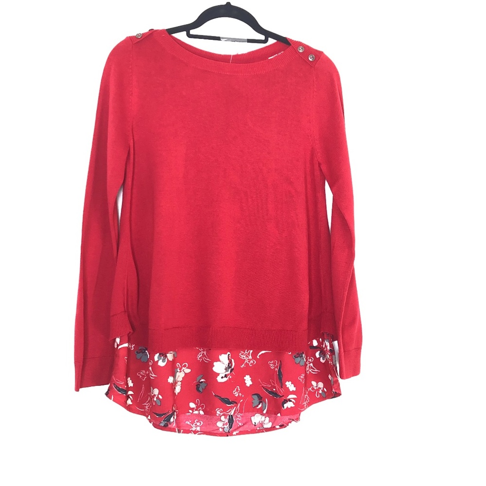 Motto Long Sleeve Red Boat NeckSweater~Small